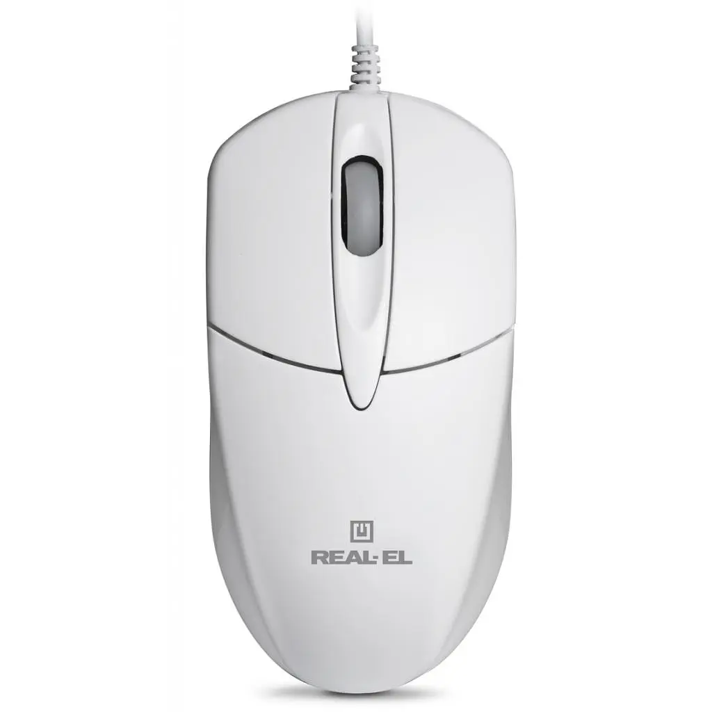 Мишка REAL-EL RM-211 USB White (EL123200014) - фото 2