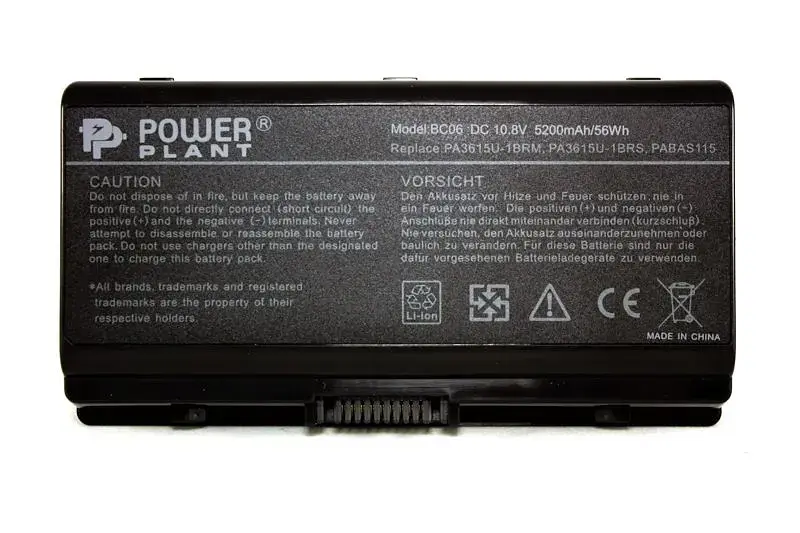 Акумулятор PowerPlant для ноутбуків TOSHIBA Equium L40 (PA3615U-1BRS) 10.8V 5200mAh (NB00000208) - фото 2