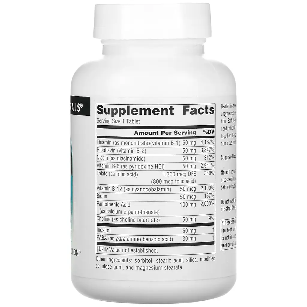 Комплекс вітамінів Source Naturals Vitamin B-50 Complex 50 мг 100 пігулок - фото 2