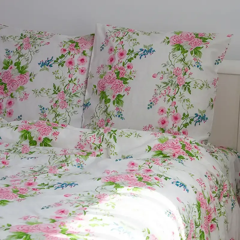 Постільна білизна ТЕП Soft Dreams Floral Dream бязь 70x70 євро білий - фото 4