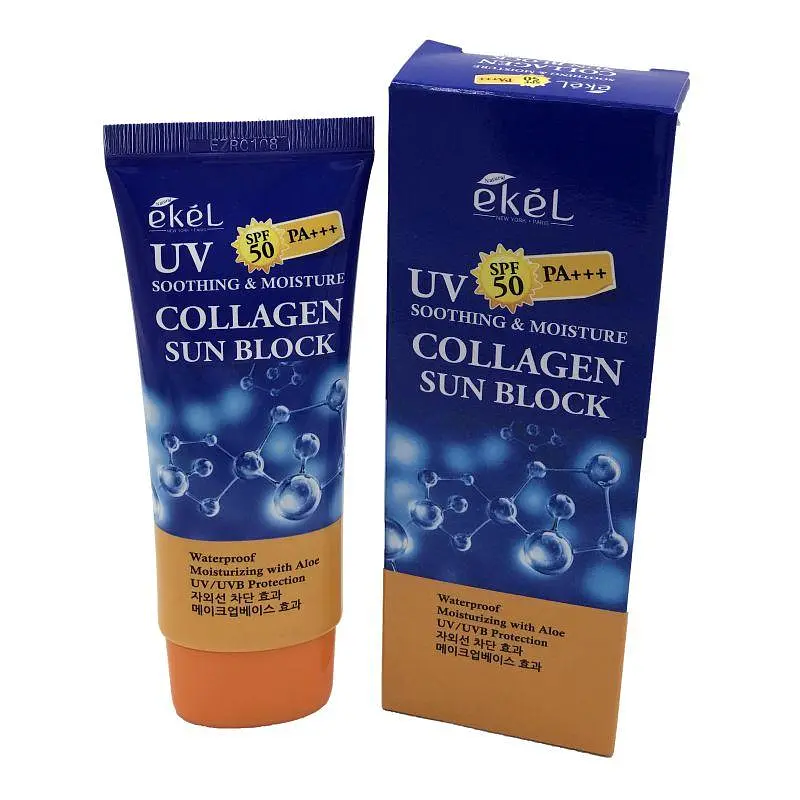Сонцезахисний крем Ekel UV COLLAGEN AMPULE SUN BLOCK з колагеном