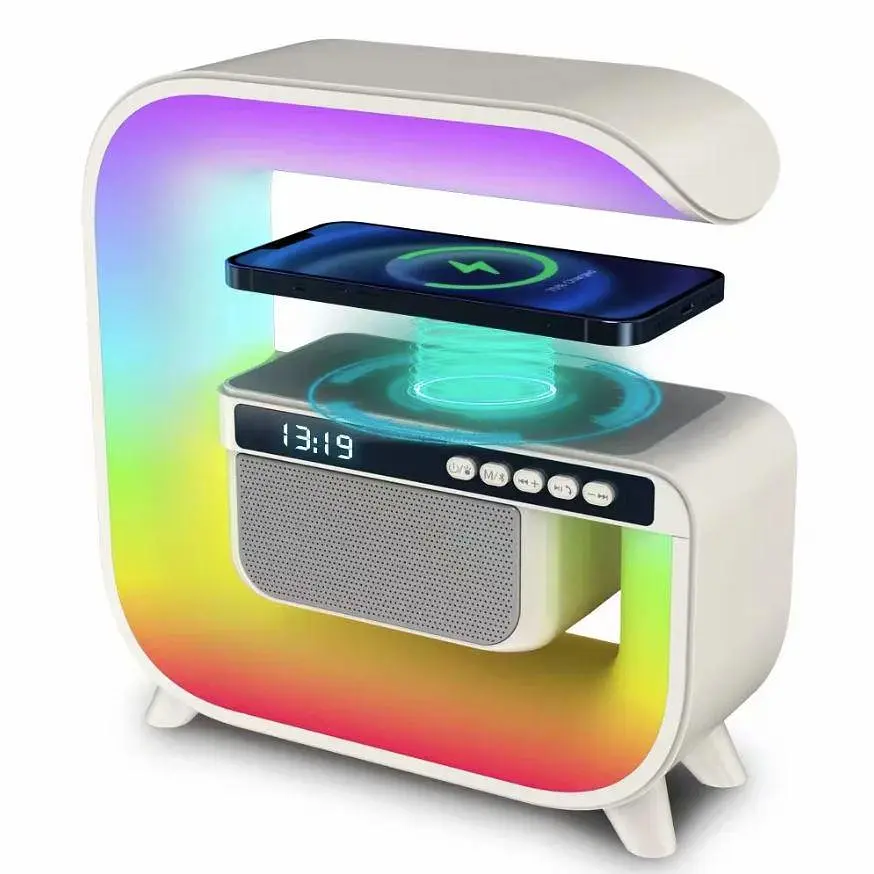 Акумуляторний нічник G-Smart G3 mini RGB з Bluetooth колонкою та зарядкою для телефону - фото 3