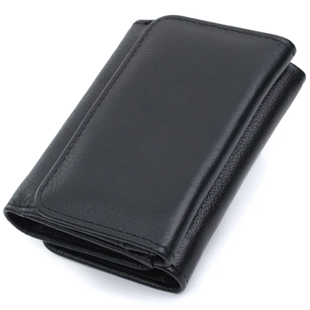 Гаманець для жінок з натуральної шкіри горизонтального формату ST Leather 22722 чорний - фото 5