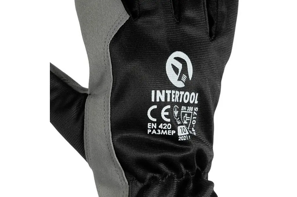 Рукавички захисні Intertool комбінована еко шкіра 10" - фото 3