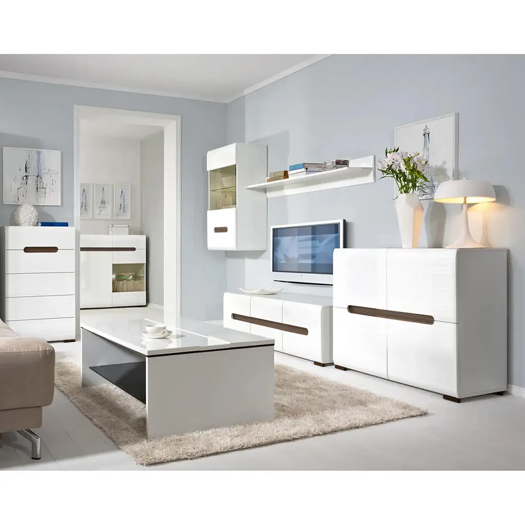 Стіл журнальний ВМК Ацтека LAW/4/11 Білий / Білий глянець (GRB-1660) - фото 6