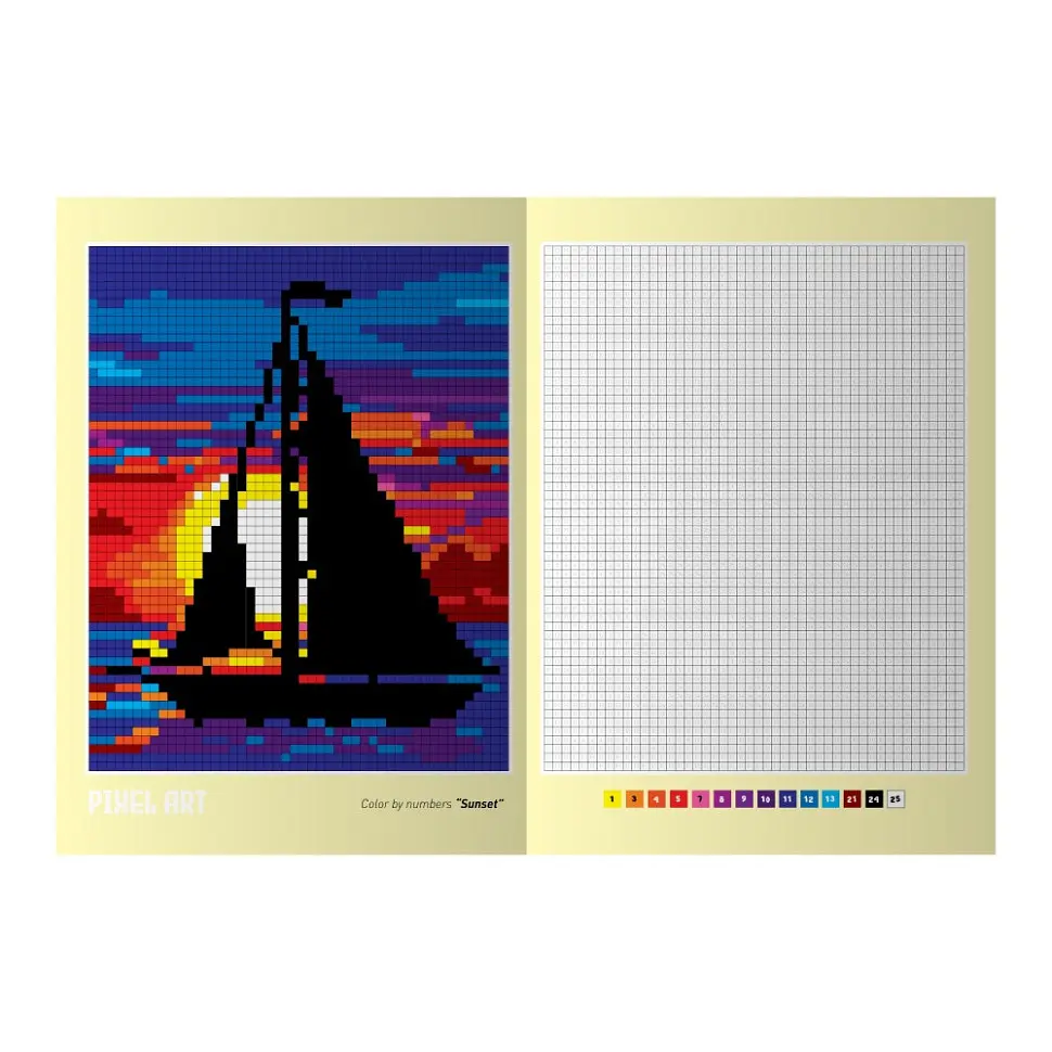 Дитяча книжка для малювання "PIXEL ART №1" Апельсин РМ-85-1 - фото 2