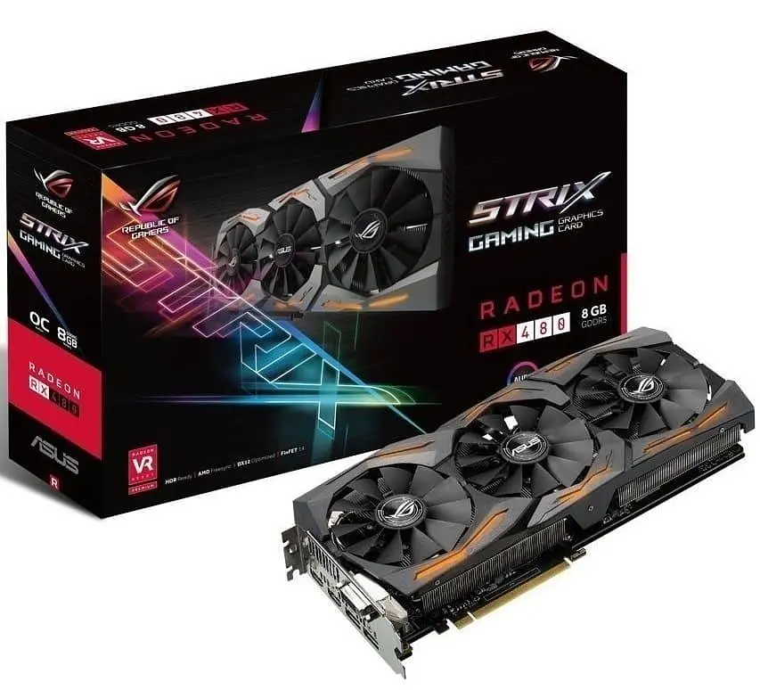 Відеокарта ASUS AMD Radeon RX 480 8Gb ROG Strix OC (ROG-STRIX-RX480-O8G-GAMING) (GDDR5, 256 bit, PCI-E 3.0 x16) Б/в - фото 5