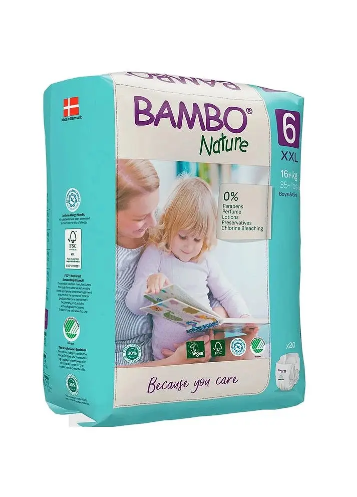 Еко Підгузки Bambo Nature 6 (16+ кг), 20 шт. Bambo Nature (19256) - фото 2