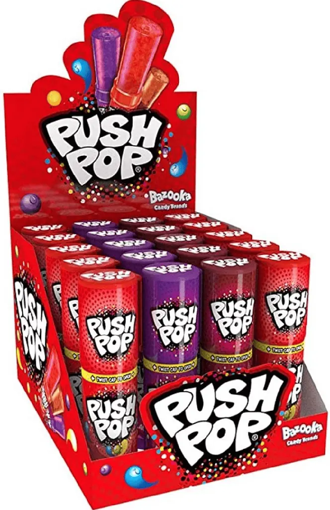 Льодяник Bazooka Push Pop Candy Strawberry Blackcurrant Cola 15г, 1шт - фото 7