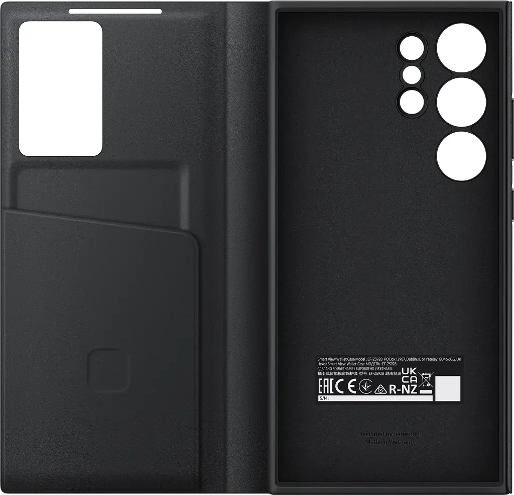 Чохол-книжка Samsung Smart View Wallet Case для Samsung Galaxy S24 Ultra SM-S928 Black (EF-ZS928CBEGWW) - фото 4