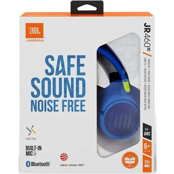 Бездротові навушники для дітей JBL JR460NC (JBLJR460NCBLU) повнорозмірні сині - фото 7