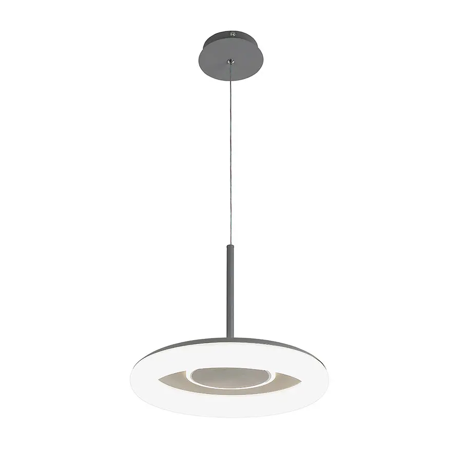 Люстра стельова LED Levistella 797MD6006 (400) DGY, 60W, три режими світла, сірий метал, сучасний стиль для дому - фото 2