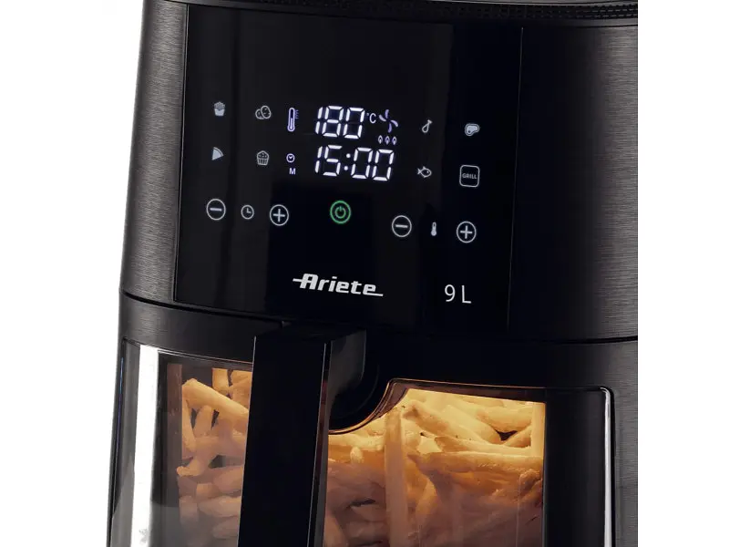 Мультипіч (аерофритюрниця) Ariete ad aria 9L con vetro Nero 4630/00 - фото 9