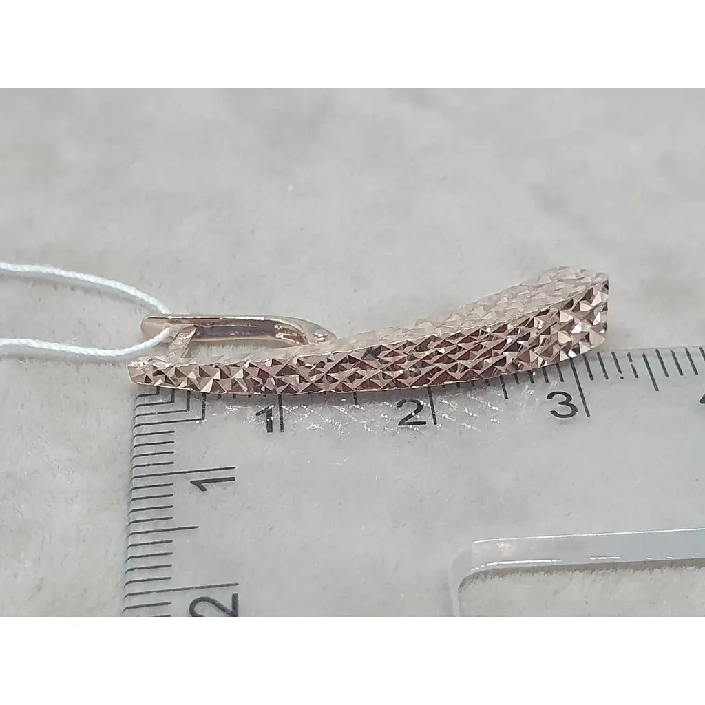 Золотые серьги Favoritum с алмазной гранью. 210086_А - фото 5