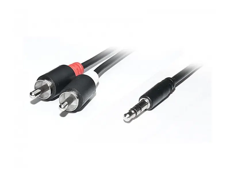 Аудіокабель REAL-EL Audio Pro (EL123500042) mini-jack 3.5мм(M)-2xRCA(M) 1,8м, чорний - фото 2
