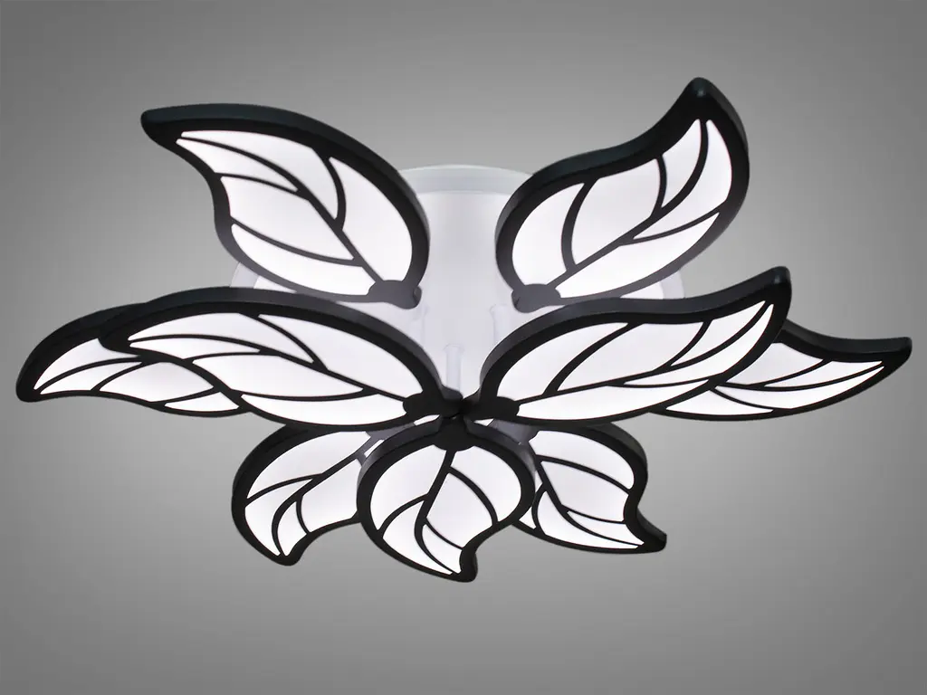Люстра стельова LED Diasha 8028/6+3BK, 140W, 3200K-6500K, чорний метал, хай-тек стиль з пультом - фото 2