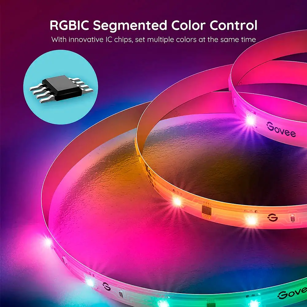 Світлодіодна стрічка Govee H618A Basic Wi-Fi + Bluetooth LED Strip Lights RGBICW 5м [H618A3D1] [136705] - фото 3