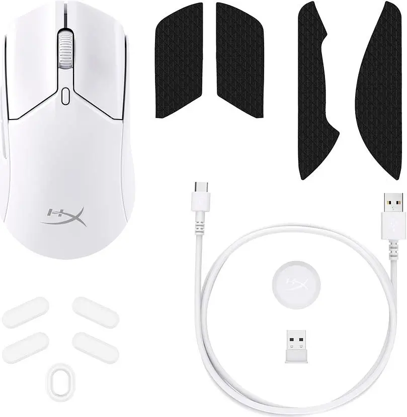 Комп'ютерна миша HyperX Pulsefire Haste 2 RGB USB-A/WL/BT білий teh0013997 - фото 3