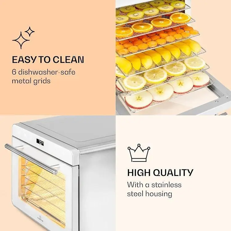 Дегидратор-сушилка для овощей фруктов мяса Klarstein Shaftesbury (10040728) - фото 2