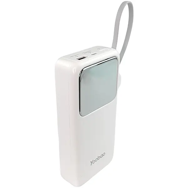 Повербанк Yoobao на 20000 мАг з кабелем та швидкою зарядкою 22,5W Q22 PD+QC Білий - фото 3