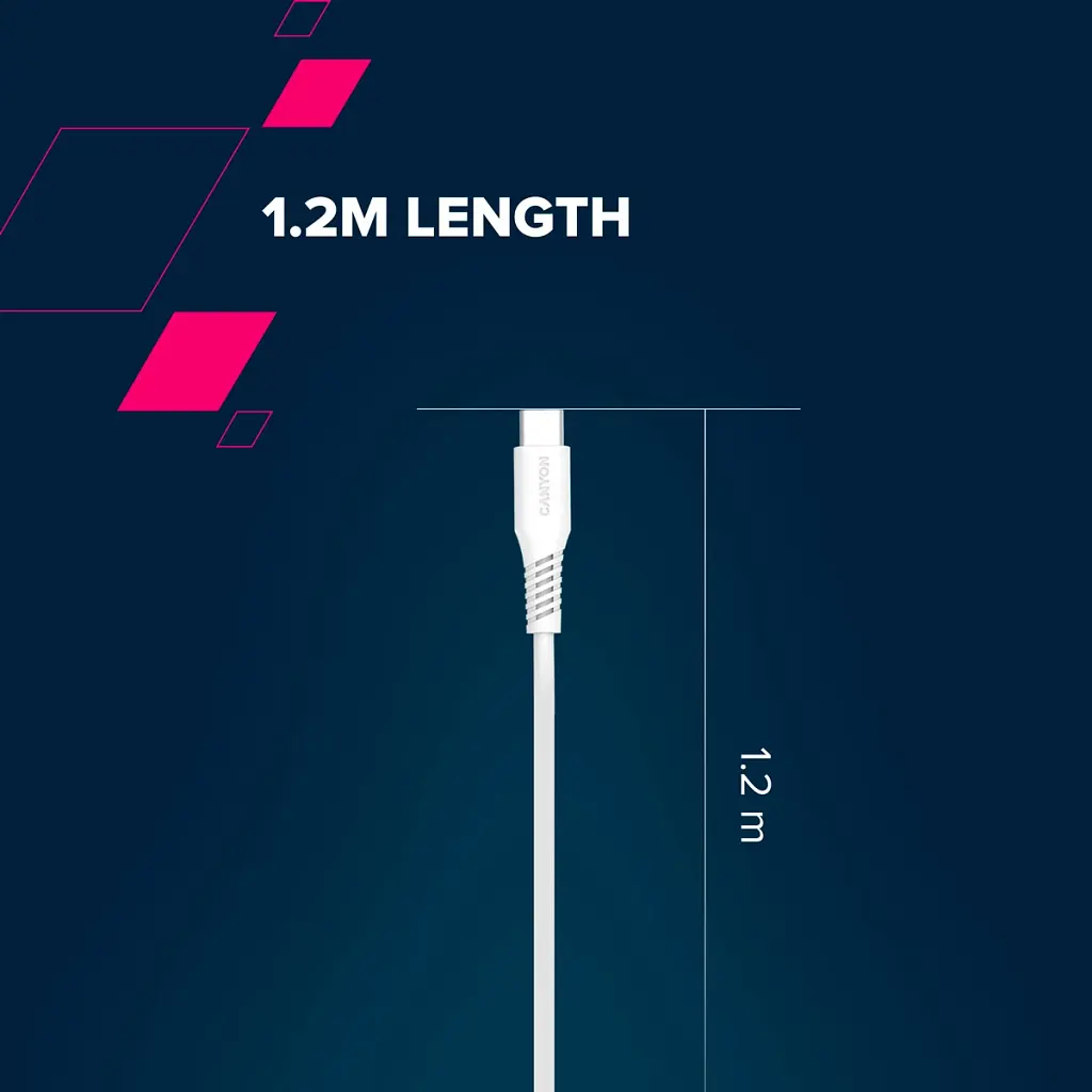 Дата кабель USB 2.0 AM to Type-C 1.2m AC18SC 18W White Canyon (CNS-AC18SC12W) - фото 5