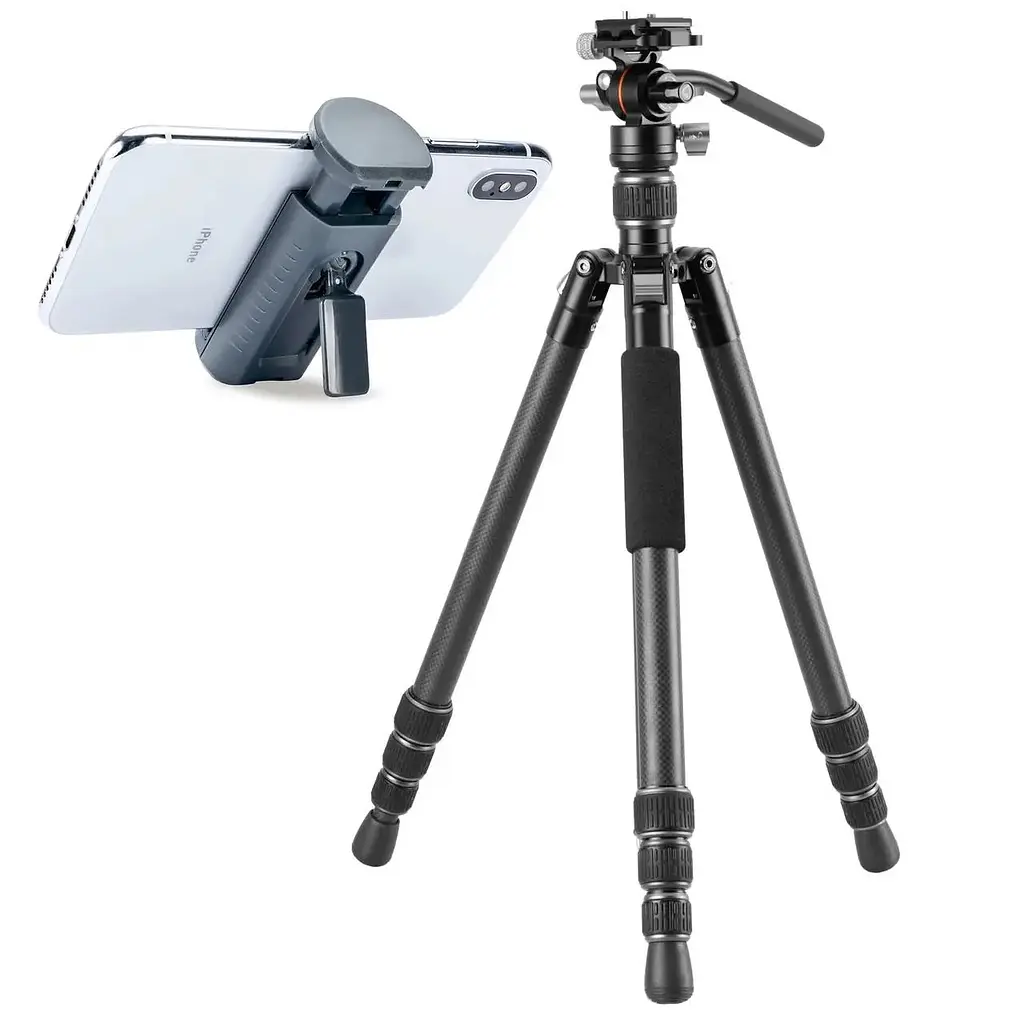 Штатив карбоновий Vanguard Vesta Go 264CV12 з відеоголовкою PV-12, Arca-Swiss, висота 164 см, навантаження до 6 кг - фото 2