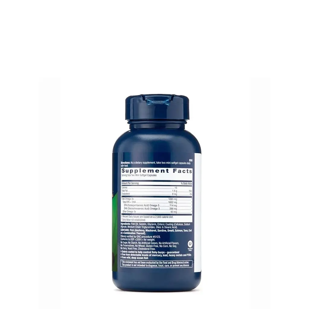 Жирные кислоты GNC Triple Strength Fish Oil Mini 60 капсул - фото 2