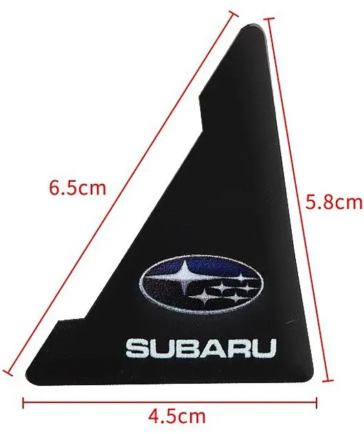 Захист кутів дверей SUBARU 2 шт Гумові 45х58х47 мм на скотчі Чорні Посилені (протиударні чохли від сколів) - фото 3