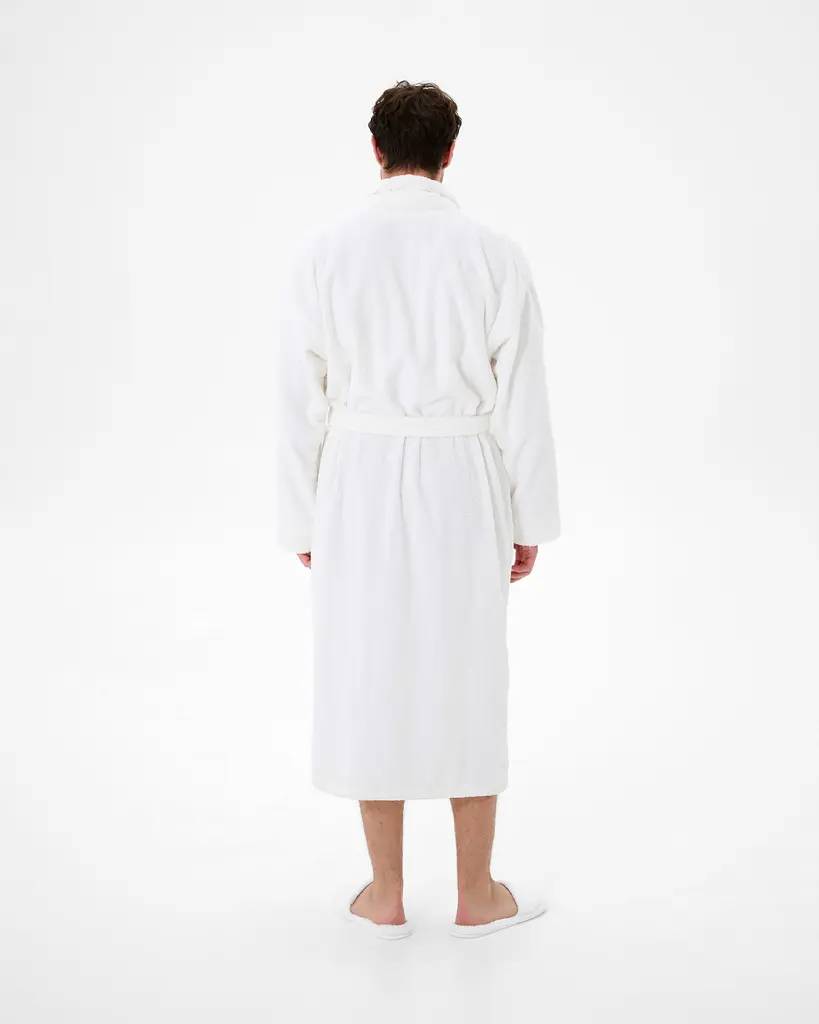 Халат махровый unisex Lotus Home - Basic Soft белый 2XL - фото 3