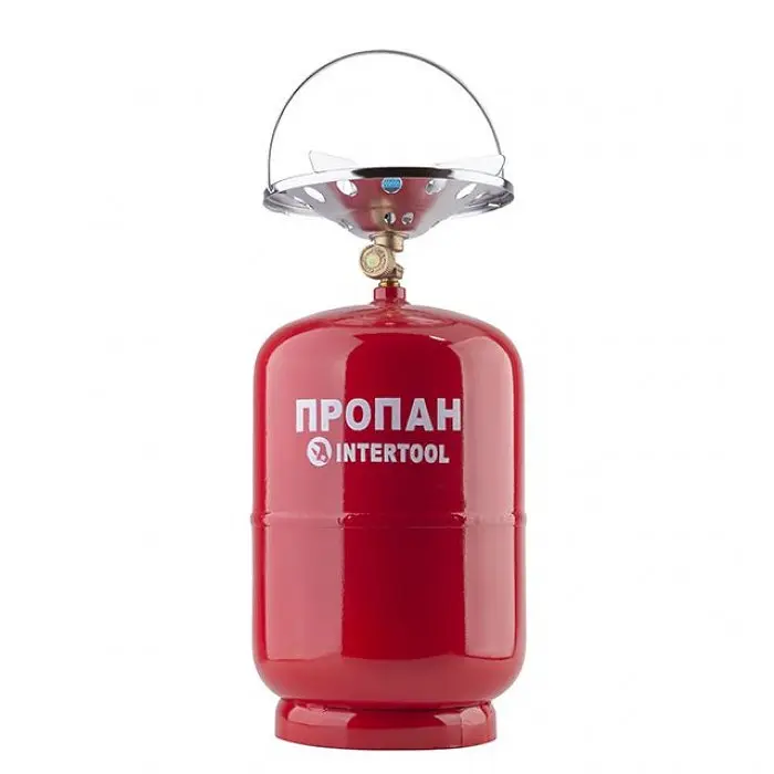 Газовий балон з пальником переносний 12 літрів INTERTOOL GS-0012