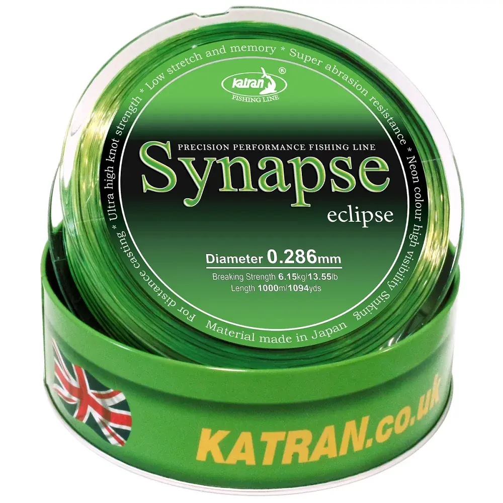 Леска Katran Synapse Eclipse 1000 м (neon/black) 0.286 мм 13.55 lb - фото 2
