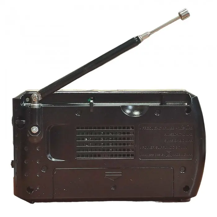 Радиоприёмник FM USB MicroSD Golon ICF-8 на аккумуляторе 18650 Золотистый - фото 5