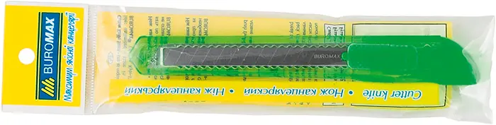 Канцелярский нож Buromax Jobmax с механическим фиксатором лезвия 9 мм - фото 2