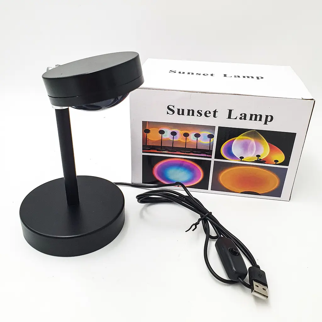 Проекційний світильник лампа для заходу сонця світанку USB LED Lamp UKC Sunset Lamp - фото 9