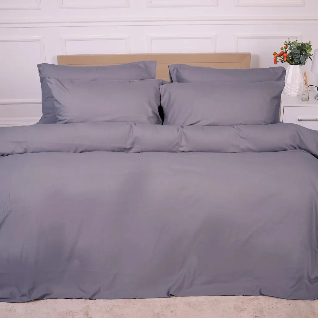 Постільна білизна MirSon 001 Ash grey Фланель 200х220 Євро (2200009648151) - фото 5