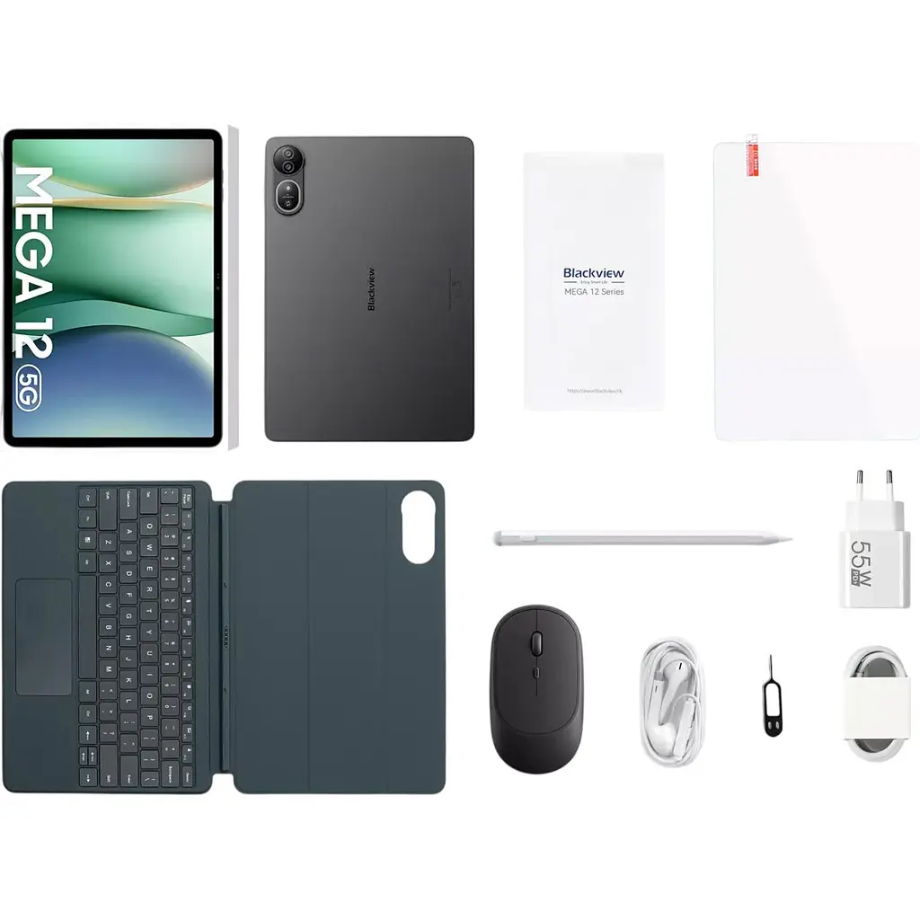 Планшет Blackview Mega 12 SET 12/256GB 5G Space Grey (6931548325307) Global EU [163271] - фото 9