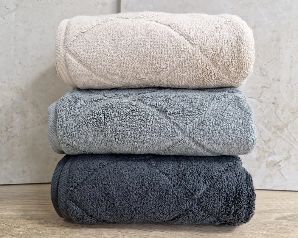 Набір турецьких махрових рушників Cestepe MicroCotton Premium 3 штуки 50x90 Voli 2 щільність 600 г/м2 - фото 3