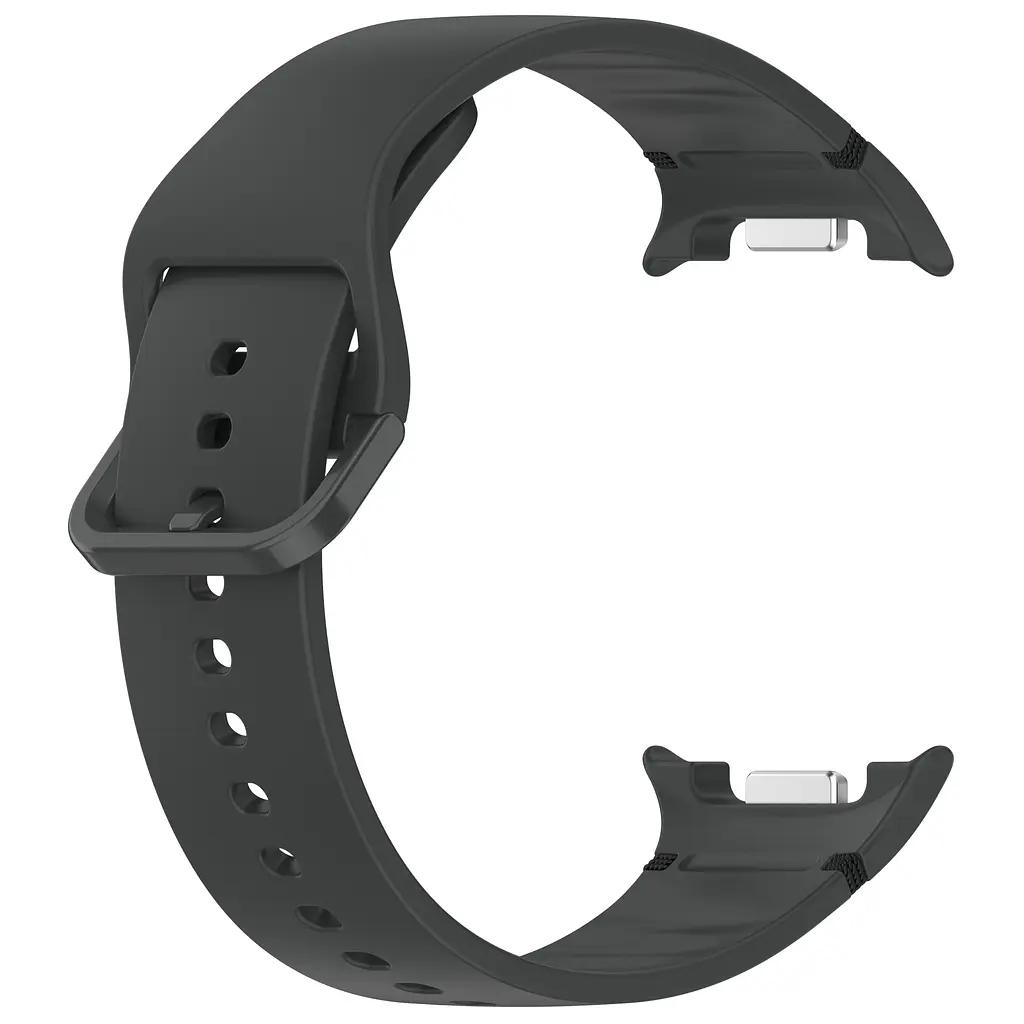 Силіконовий ремінець на смарт годинник Samsung Galaxy Watch 8 40mm/8 Classic 46mm/8 44mm, Silicone, dark grey, зі зручною застібкою, на фітнес браслет, ArmorStandart (ARM86861) - фото 3