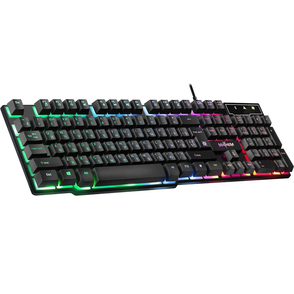 Клавіатура ігрова Defender Mayhem GK-360DL UA RGB,19 Anti-Ghost (45362) - фото 6