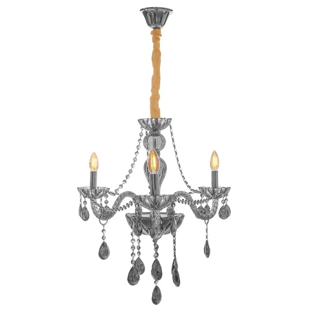 Люстра свеча Brille подвесная хрустальная E14 40W BK (BCL-688S/3) - фото 6