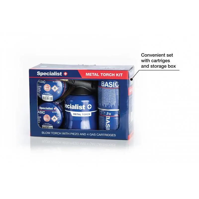Комплект: горелка газовая Specialist+ с пьезоподжигом + 4 газовых баллона Бутан по 190 г (68-002KIT) - фото 4