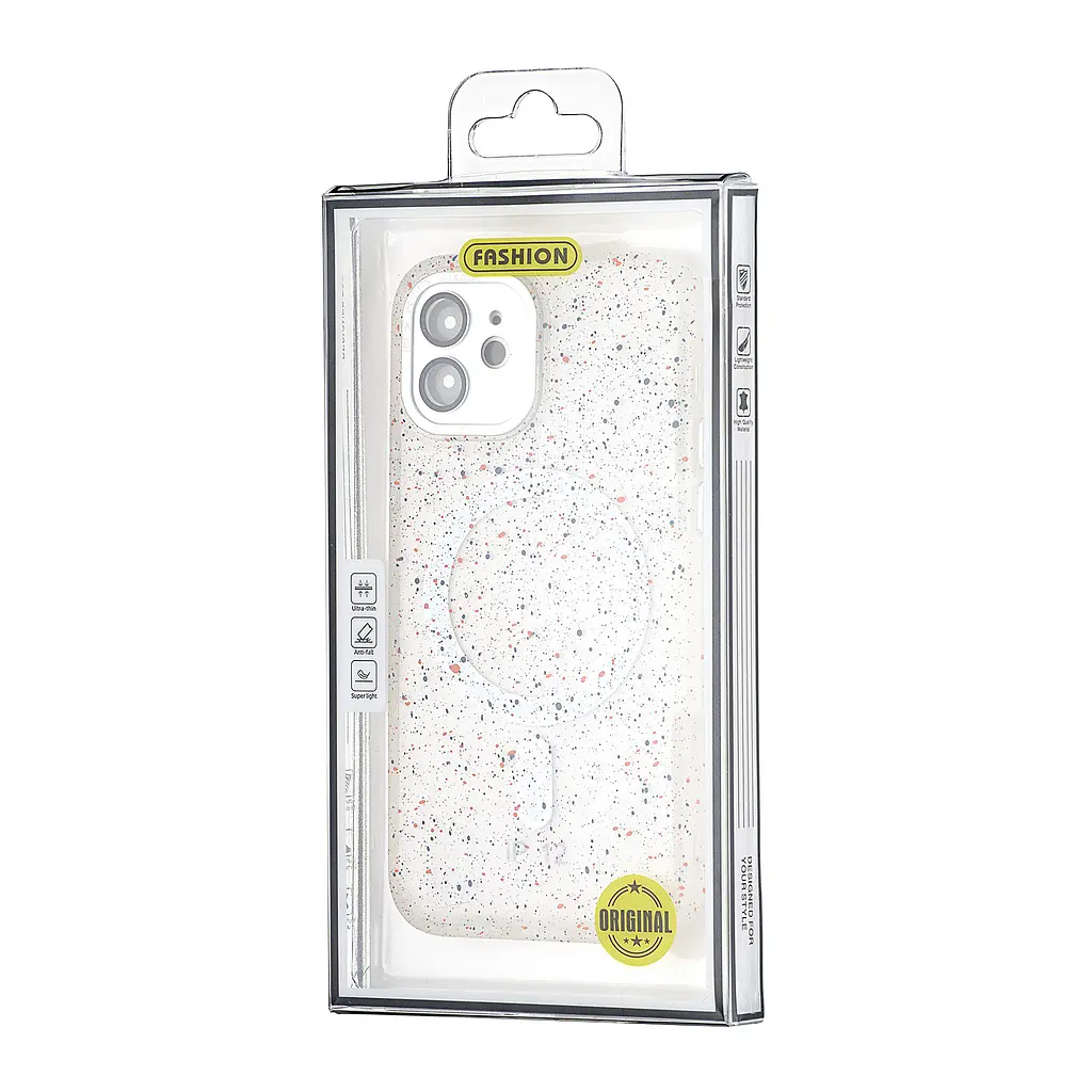 Чохол Splatter with MagSafe Protected Camera iPhone 12 White - фото 2