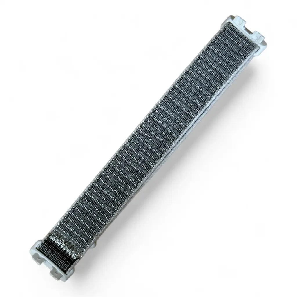 Ремінець Primo нейлоновий для смарт-годинника Huawei Band 10 / Band 9 / Band 8 - White/Grey - фото 3