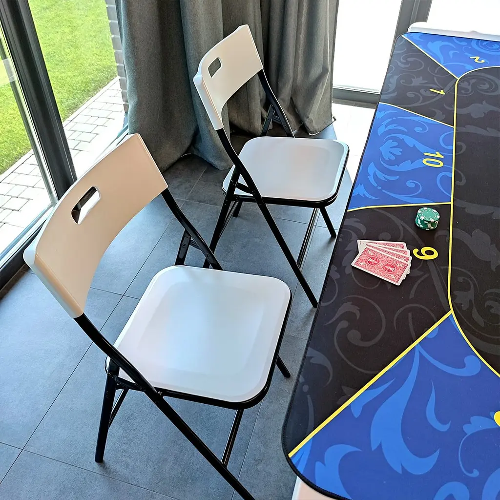 Складаний стілець 46x42,5x86см білий SW-00001610 - фото 9
