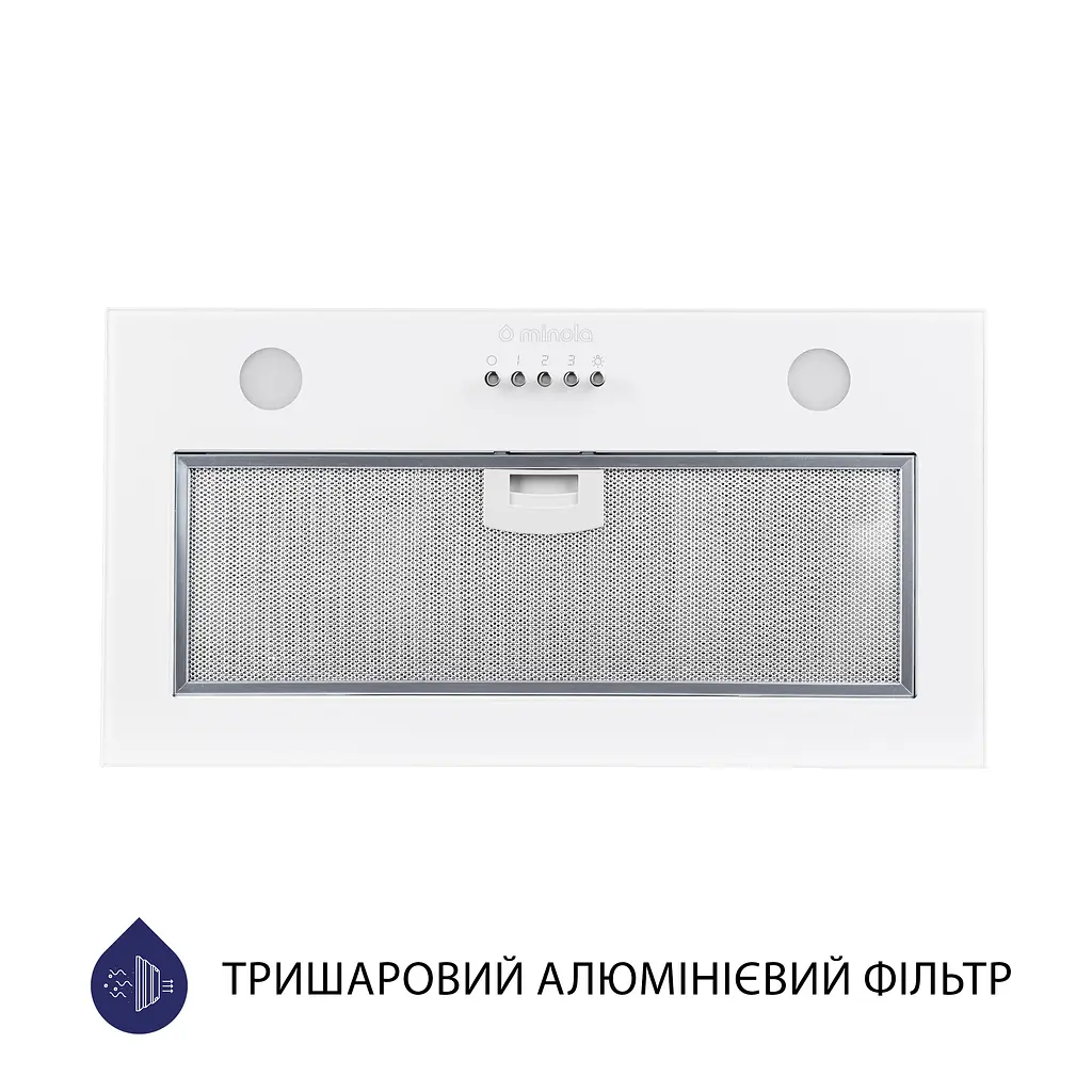 Витяжка вбудована MINOLA HBI 5262 WH GLASS 700 LED - фото 4