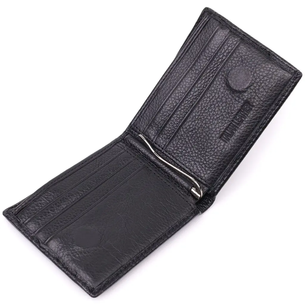 Відмінний затиск із натуральної шкіри ST Leather 22475 чорний - фото 5