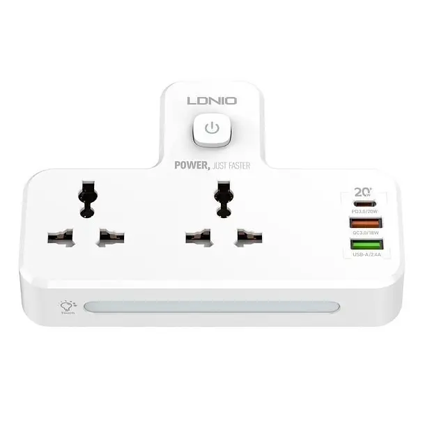 Мережевий розгалужовач LDNIO SE2311 (2 х розетки 2 х USB) - фото 2