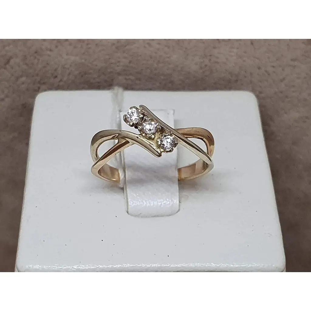 Золотое кольцо Гаразд с фианитами. 3523562 16 - фото 4