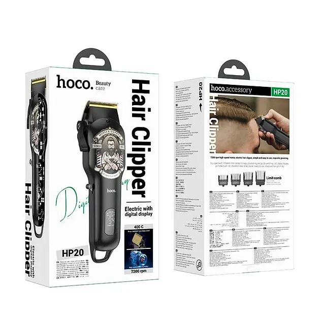 Машинка для стриження Hoco HP20 з цифровим дисплеєм Black - фото 4