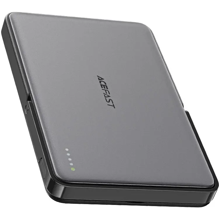 УМБ Acefast Magnetic Wireless 5000mAh 18W PD,QC3.0 USB-C In/Out,with holder, ультра тонкий M16 Black - фото 4